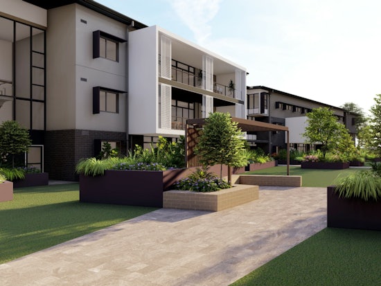 <p>An artist’s impression of the new apartments at the Rosemount Retirement Village. [Source: Wesley Mission Queensland]</p>
