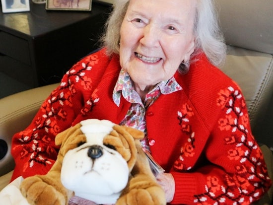 <p>Norma from an Arcare in Queensland with her FurTastic Friend. [Source: Supplied]</p>
