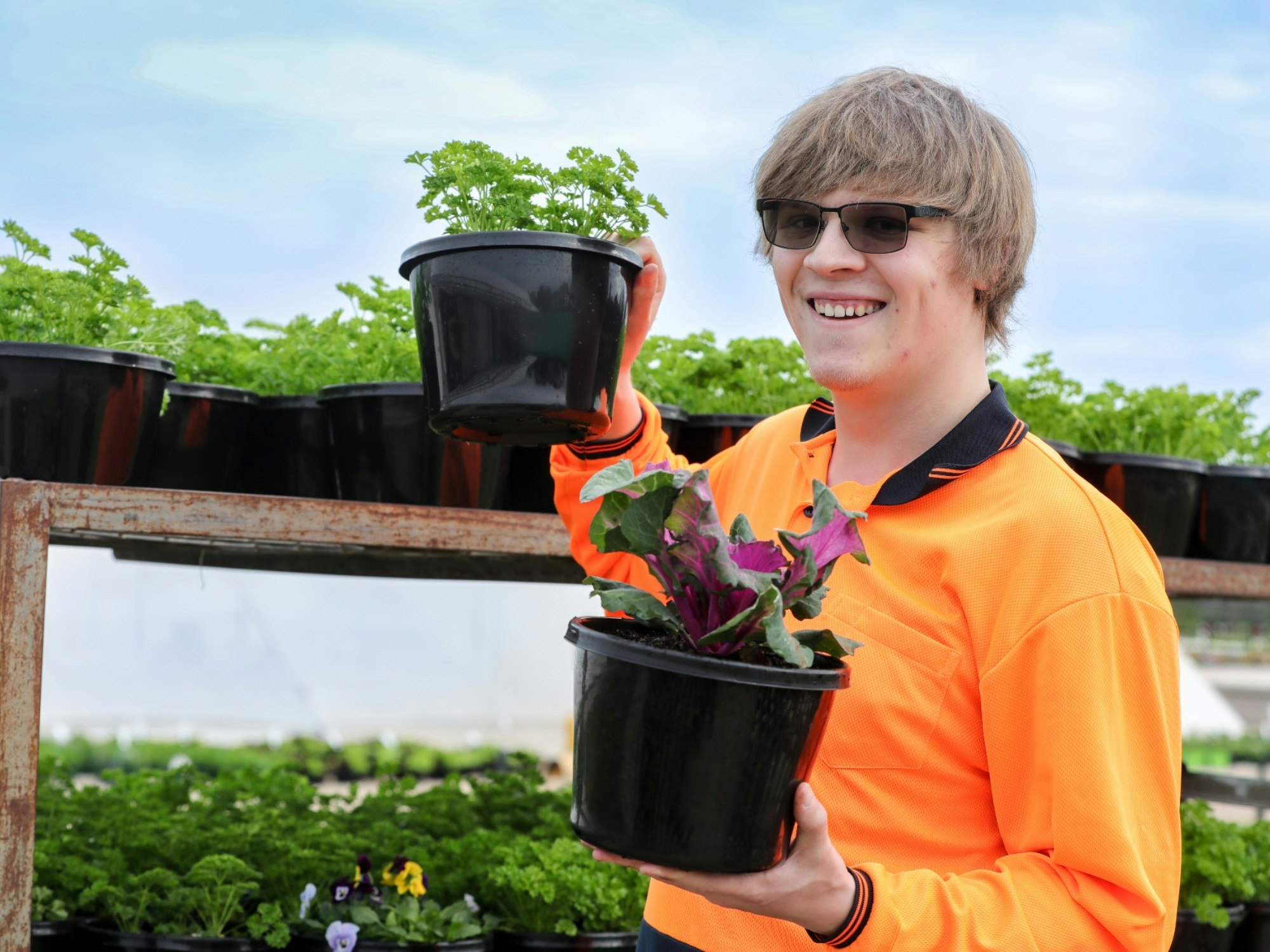 <p>Outdoorsy by nature, Barkuma’s DES helped Sam after high school to gain work experience and employment at Living Colour Nursery, where he has been happily employed for 2 years. [Source: Supplied]</p>
