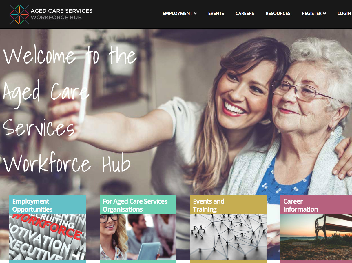 <p>Both aged care sector job seekers and employers can access the new ACSA Workforce Hub to connect with each other. [Source: Aged Care Services Workforce Hub]</p>
