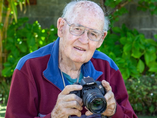 <p>87 year old John Wilson from BaptistCare Mirriambeena will be creating a 12 month calendar of coastal scenes, local flora and fauna close ups, and bushland settings.​ [Source: Supplied]</p>
