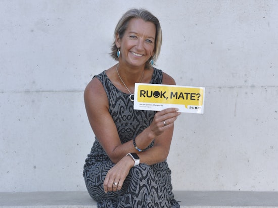 <p>Layne Beachley, professional surfer and R U OK? Ambassador, is helping to spread suicide prevention awareness for R U OK? Day. [Source: R U OK?]</p>
