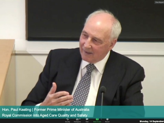 <p>Former Prime Minister Paul Keating suggested a longevity levy and a post-debt system like in higher education to the Commission.  [Source: Aged Care Royal Commission]</p>
