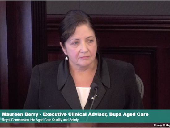 <p>Maureen Berry, Executive Clinical Advisor at Bupa Aged Care, gave a statement on behalf of Bupa even though she didn’t have direct involvement in the case. [Source: Aged Care Royal Commission ]</p>
