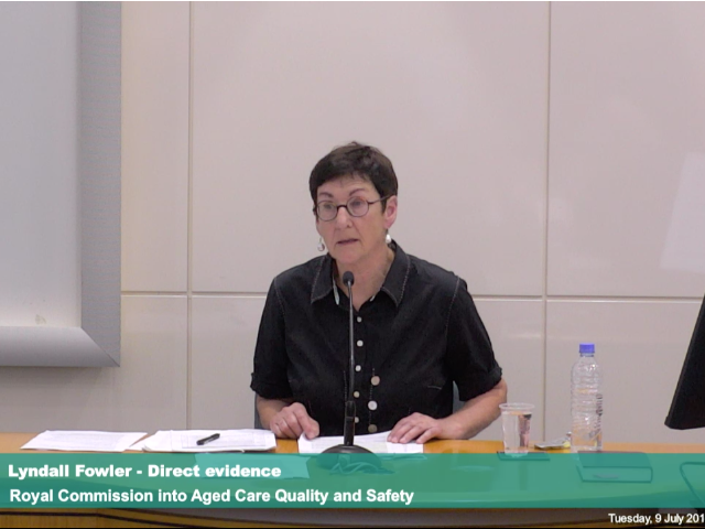 <p>Lyndall Fowler provided evidence of poor care provided to her mother including pressure sore and contracture development in her feet and legs. [Source: Aged Care Royal Commission]</p>
