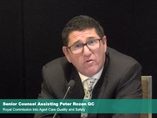 <p>Senior Counsel Assisting Peter Rozen QC lead most of the workshops this week, along with his Counsel Assisting team. [Source: Aged Care Royal Commission]</p>

