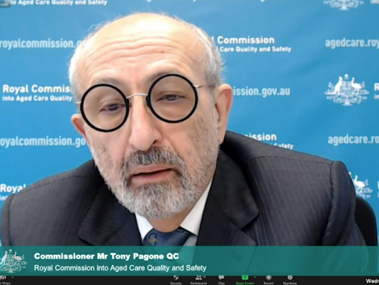 <p>Commissioner Tony Pagone QC opened the first Commission hearings in Melbourne since their COVID-19 related hiatus. [Source: Aged Care Royal Commission]</p>

