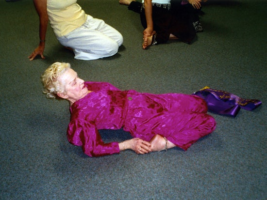 <p>Yoga instructor, Vivian Vieritz from Queensland, has a huge range of motion and flexibility for a 95 year old. [Source: Supplied]</p>
