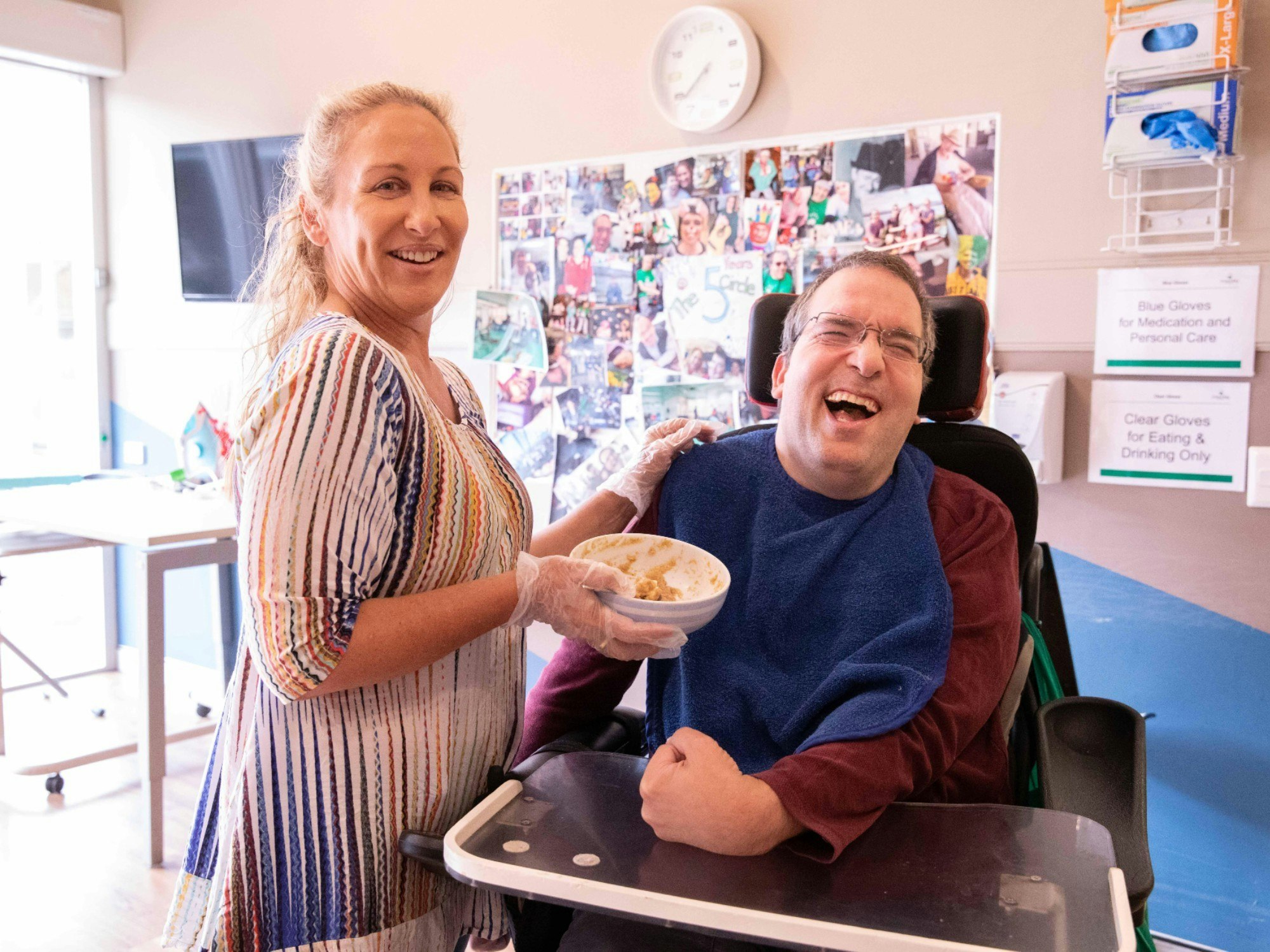 <p>Zell Goldman, who lives in a group home and has cerebral palsy, lost a total 3.3kg on the program and his overall happiness with weight improved 150%. [Source: CPA]</p>
