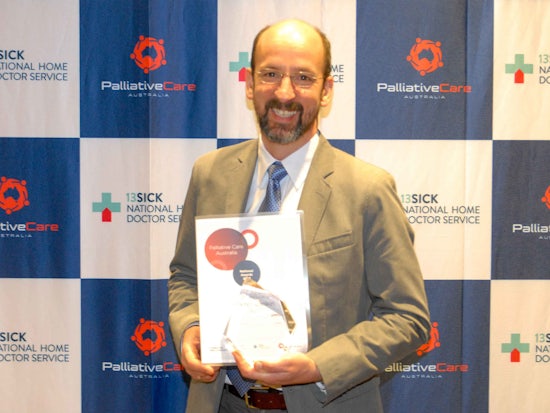 <p>Resthaven Palliative Care Nurse Practitioner Peter Jenkin has been acknowledged at the Palliative Care Australia National Awards 2017 (Source: Palliative Care Australia)</p>
