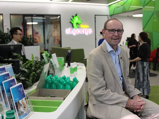 <p>Trevor Crosby, who lives with Dementia, at St George as they announce Australia’s first Dementia Friendly Bank on World Alzheimer’s Day (Source: St George Bank)</p>

