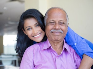 Older man with his daughter, who is his My Aged Care representative