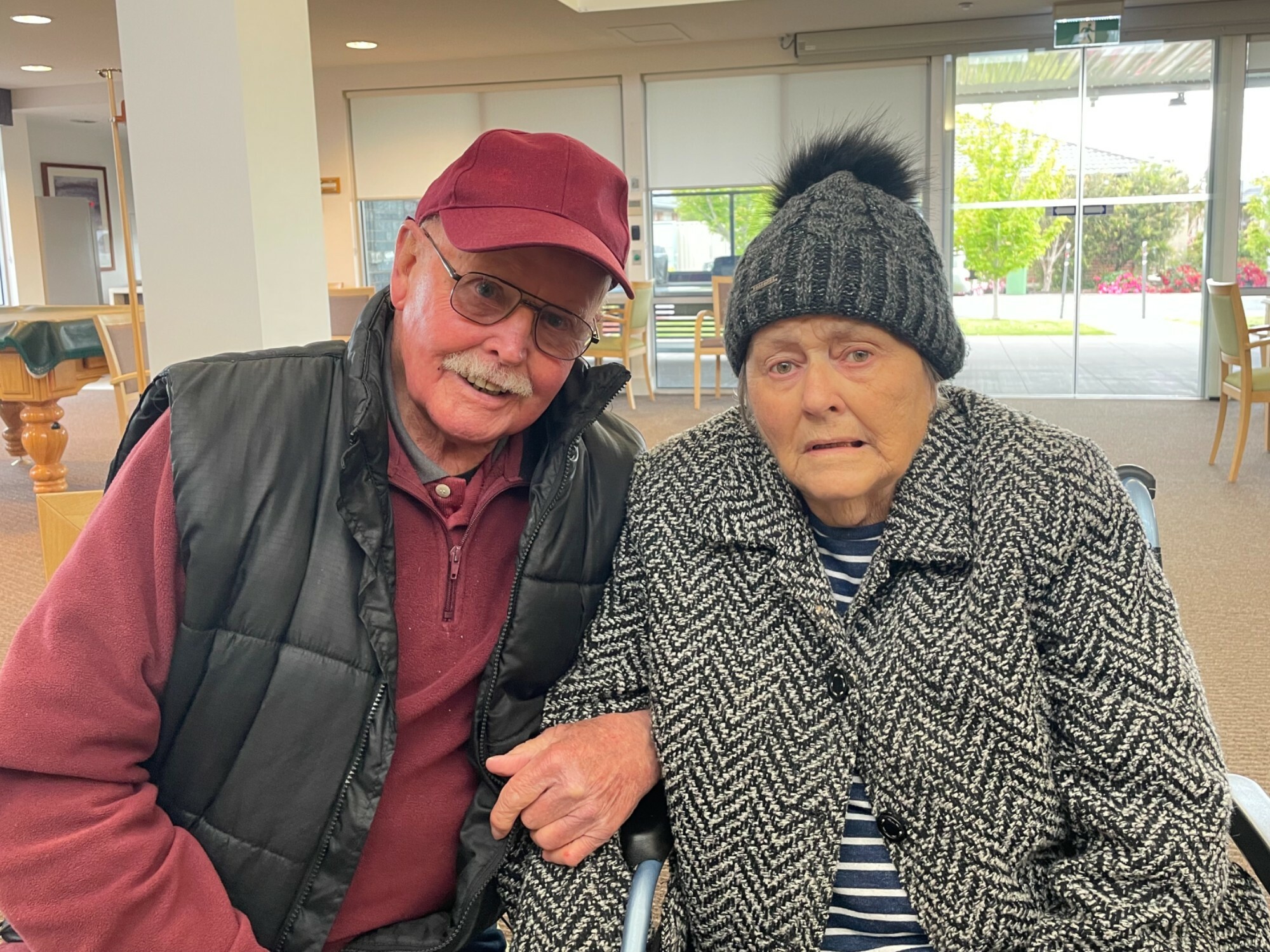 Ron and Bev Hawkins managed to find a retirement village with a co-located aged care home that helped them stay close to each other. [Photo: Supplied]

