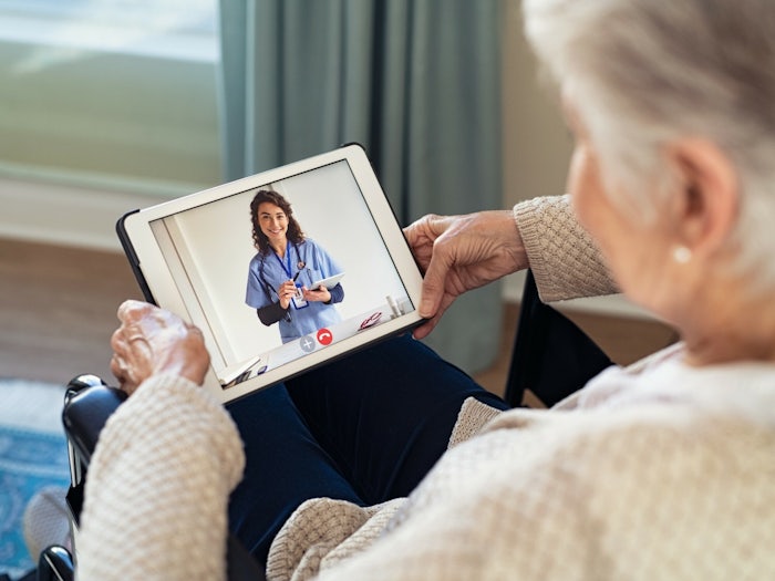 Virtual nursing can be integrated into the everyday care of older Australians living in residential aged care. [Source: AdobeStock]
