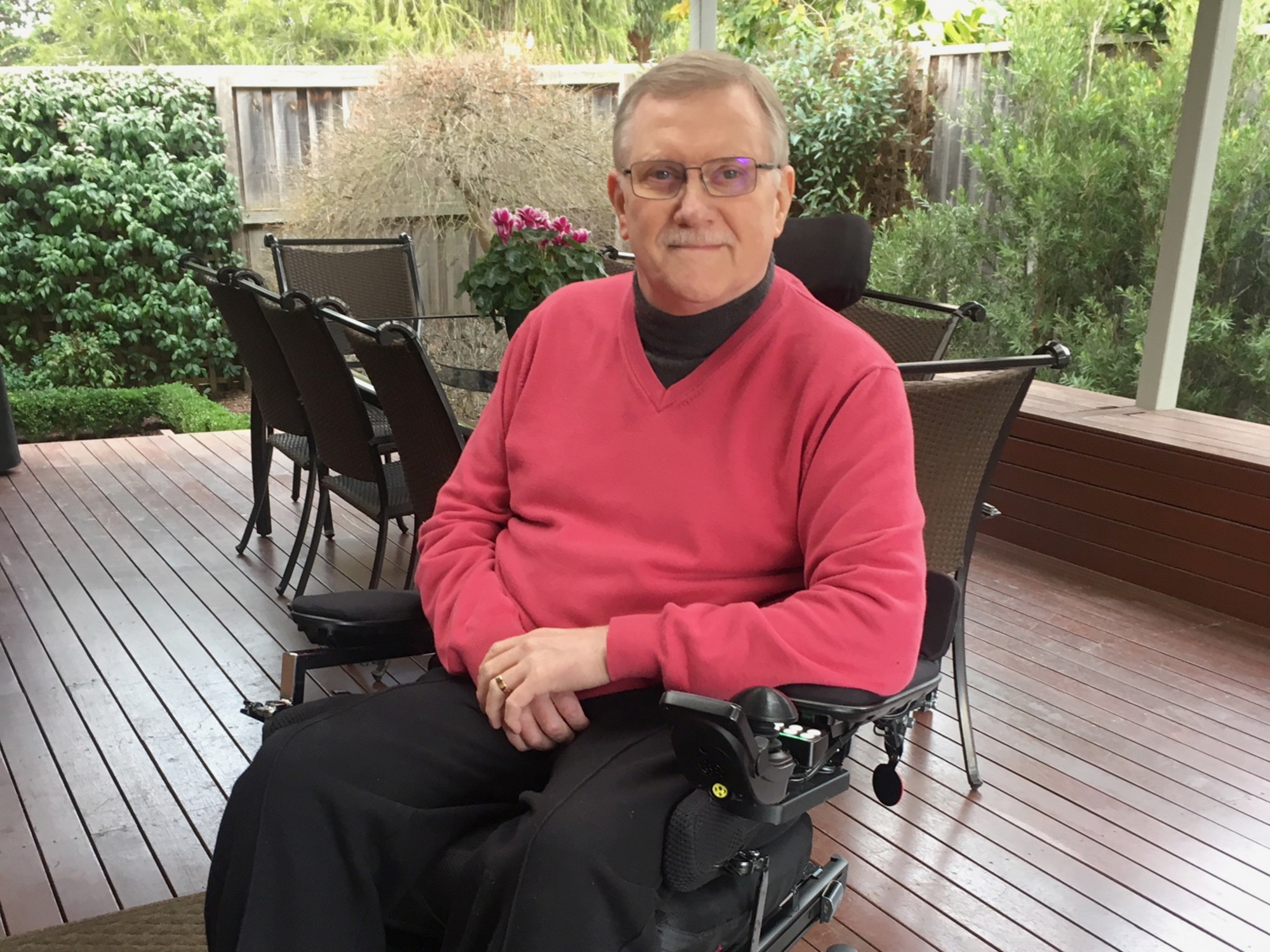 Alan Shaw has multiple sclerosis (MS) and has found his Home Care Package a “life-changing experience”. [Source: Supplied]
