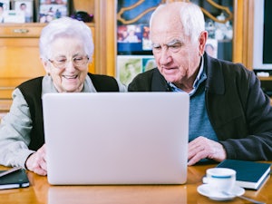 Older couple on the computer