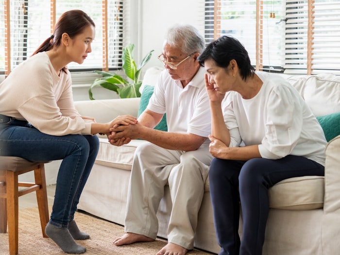​For older relatives who they don’t see so often, the family may be confronted with their older loved one’s sudden frailty. [Source: iStock]
