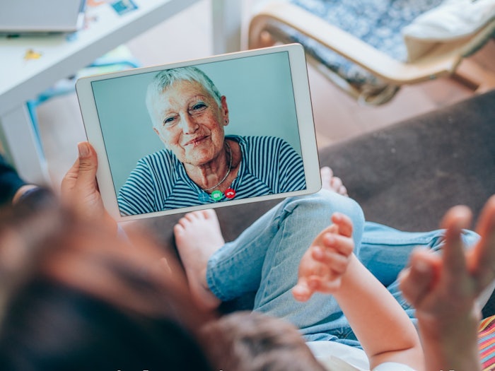 Family and friends found video calls a great way to keep in touch with their older loved ones. [Source: iStock]
