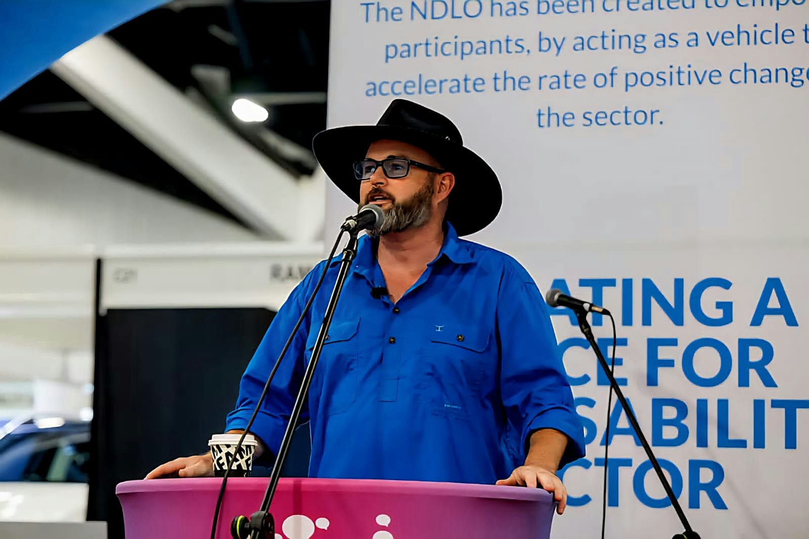<p>National disability advocate Mr River Night</p>
