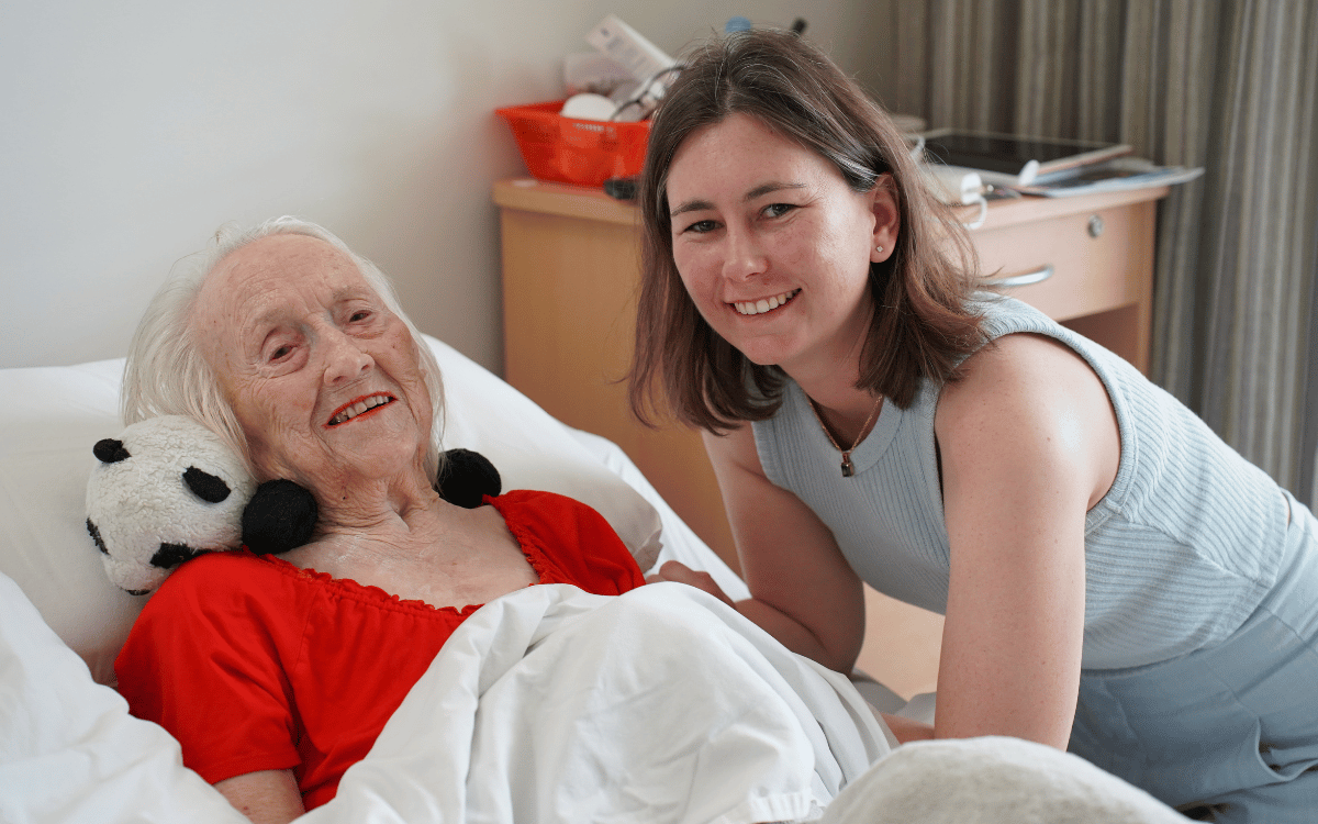 Lorna Wing and one of her granddaughters