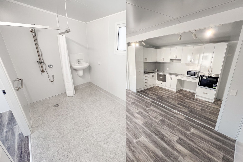 a picture of a bathroom and kitchen