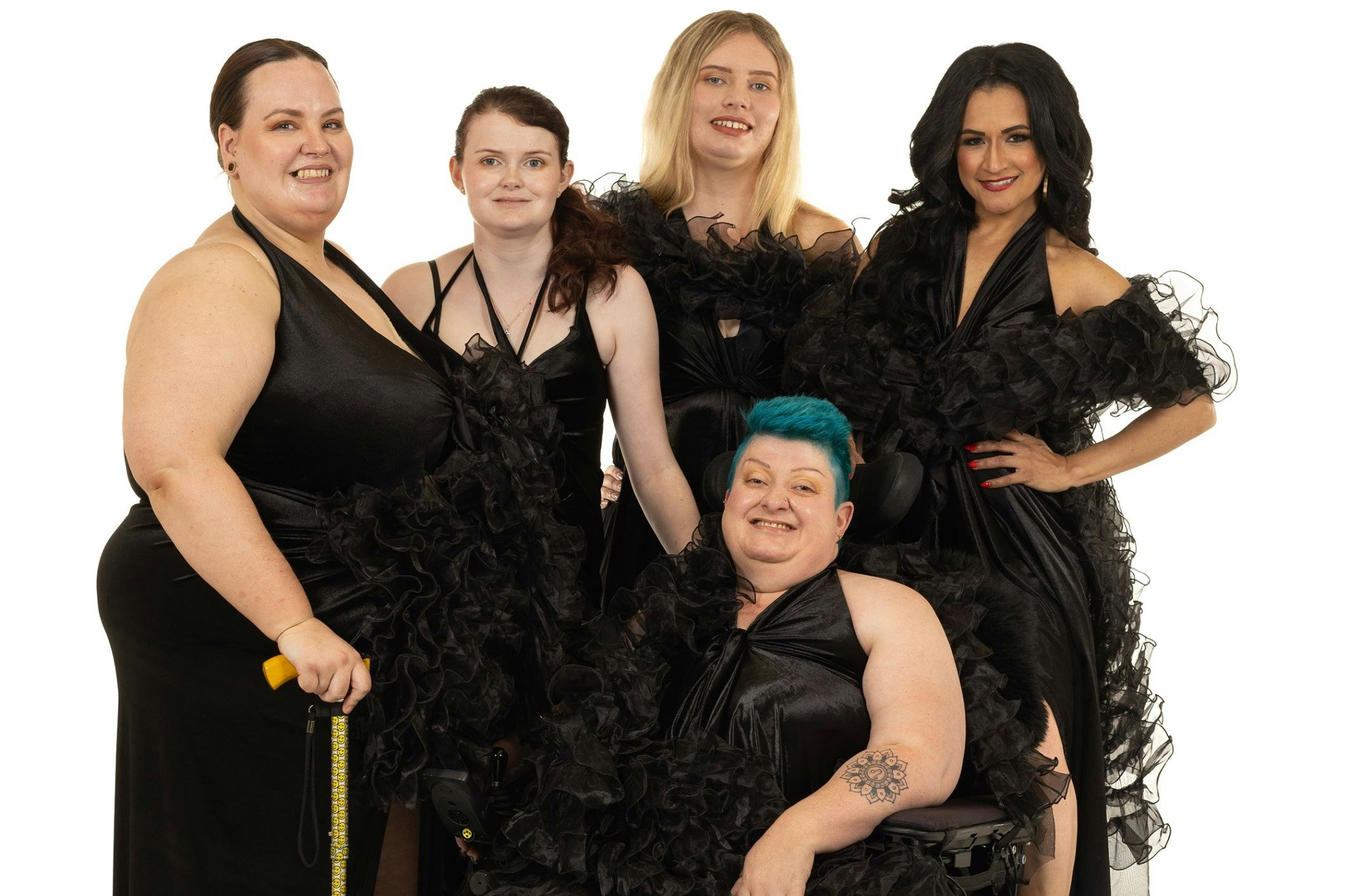 Women from Diversity Models Agency recently premiered a new fashion brand of adaptable clothing at a disability expo in Melbourne. [Source: Diversity Models; Warwick Marcakis]
