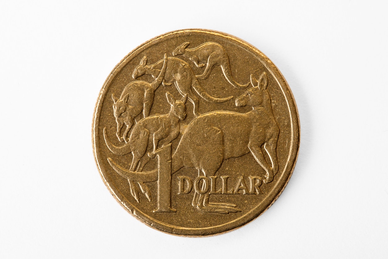 <p>Australian dollar coin close up marco</p>
