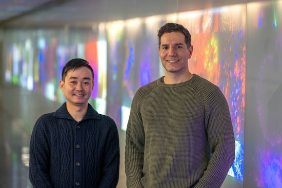 <p>Dr Thanh Nguyen (left) and Associate Professor Michael Lazarou (right). (Source: Walter and Eliza Hall Medical Research Institute)</p>
