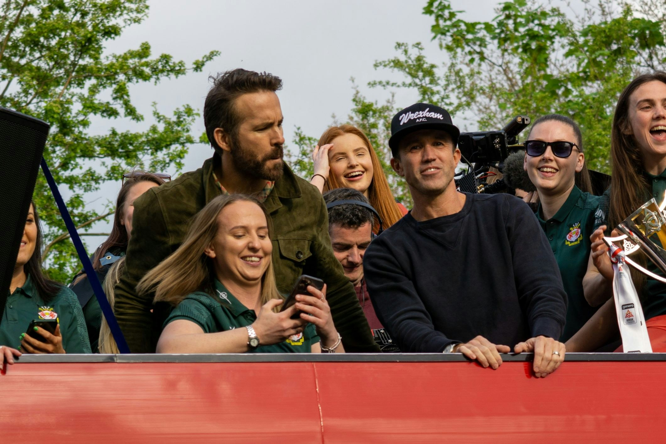 It’s Always Sunny in Philadelphia actor Rob McElhenney, 46 [right], and Deadpool star Ryan Reynolds, 46 [left], are co-owners of Wrexham Football Club, with the documentary Welcome to Wrexham (2022) available to stream on Disney+. [Source: WXM Photography]
