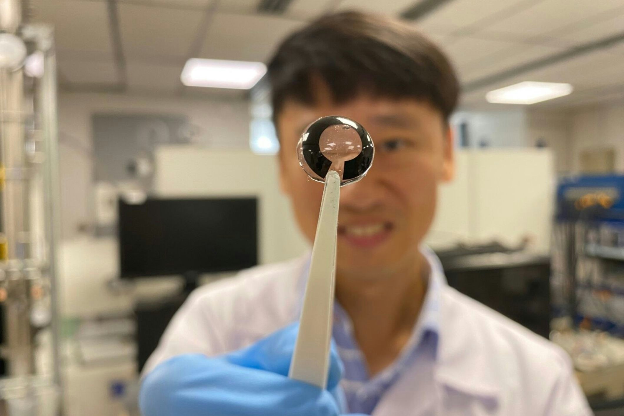 Scientists pondered the possibility of tears to recharge smart contact lenses and that led to a technological breakthrough that could aid people living with vision impairment. [Source: Nanyang Technological University, Singapore]

