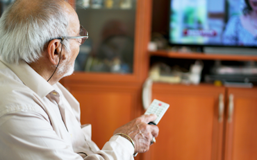 Man watching TV
