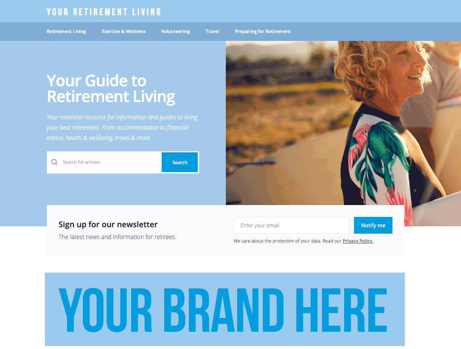 Your Retirement Living website preview