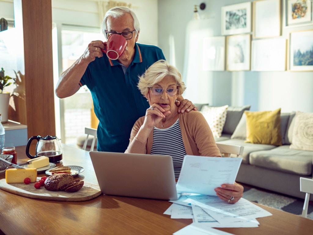 Older people looking at their superannuation